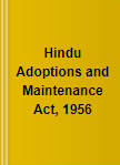 Hindu Adoptions and Maintenance Act, 1956 [ Hindi and English]